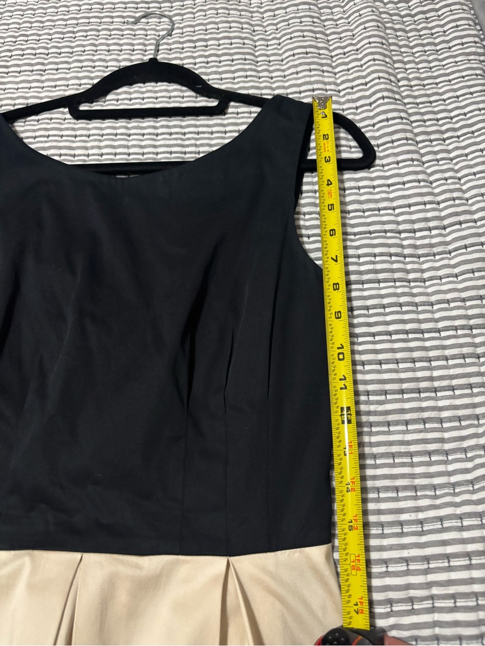 kate spade Black and Cream Striped Fit-and-Flare Dress - Picture 10 of 11